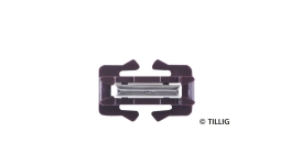 TILLIG 83953 - Bettungsgleis braun Schienenverbinder, 20 Stück (TT, H0m)